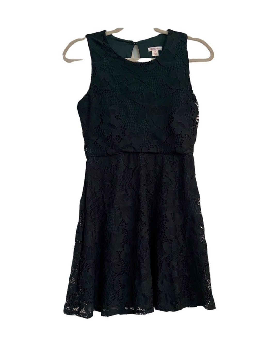 Xhilaration Hunter Green Lace Fit & Flare Dress